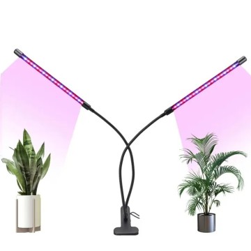 2 Heads LED USB Growth Light - Full Spectrum Flexible Clamp-on Growing Lamp for Plants & Seedlings