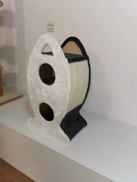 Fish Shaped Double Deck Cat House