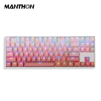 Gradient Blue/Gray/Red PBT Double Shot Keycaps