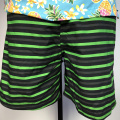 Multicolor pinstripe beach shorts