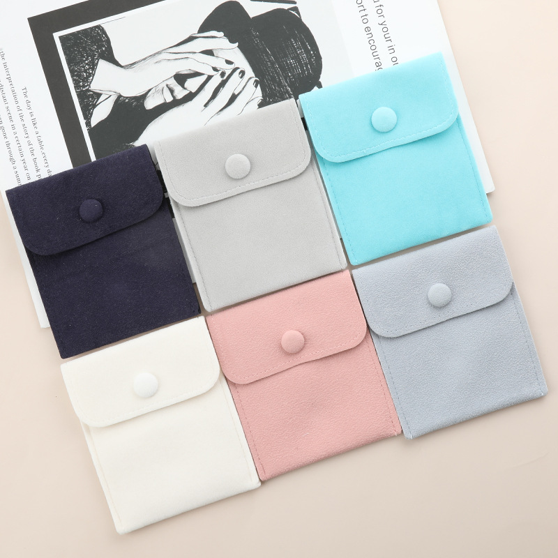 Luxury Velvet Jewelry Bag with Anti-Oxidation Snap Fastener
