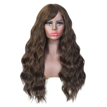 Long Body Wave Synthetic Wigs with Middle Parting For Women Heat Resistant Synthetic Fiber Wigs 26 inches Factory Whole Price