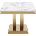 Marble Coffee Table with Stainless Steel Frame
