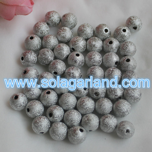 4-20MM perles acryliques rondes lâches mélangées perles métalliques scintillantes