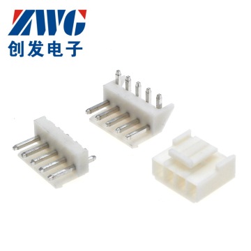 ZWG JST VH Connector 3.96mm PA66 V0 White 2Pin DIP Vertical Header