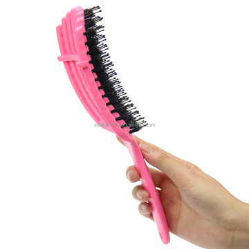 wet detangler brush curly hair Customized Logo Flexible Bristles Anti-static Hair Comb Manufactory