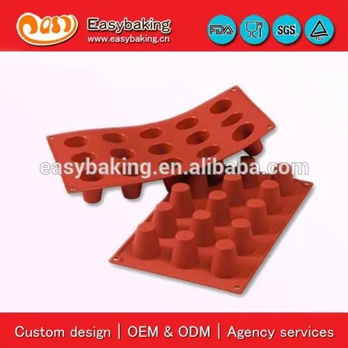 15 Cavities small baba silicone bakeware cupcake mold