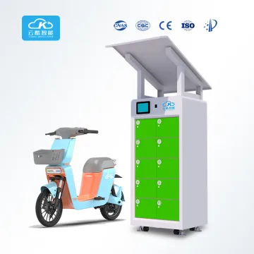 Rain-Protected 10-Slot Battery Swapping Cabinet