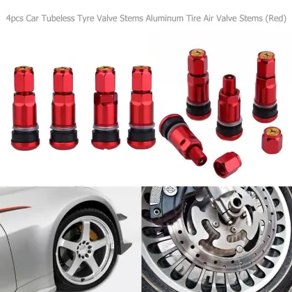 4pcs Universal Metal Car Motorcycle Tubeless Wheel Tyre Valve Stems Caps Aluminum Alloy Tire Air Valve Stems MGO3