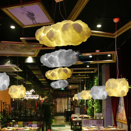 JYL-DY001 Multicolor Light White Cloud Chandelier Pendant Lamp