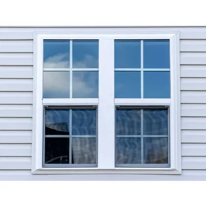 Simple Design UPVC Anti-Rust Tinted Frame Sound Insulation Windows