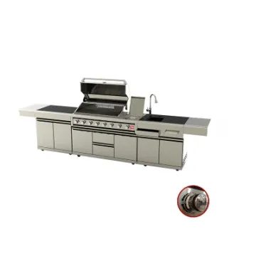 Popular Garden Gas BBQ Grill Cabinet with Side Burner