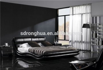 K1377 bedroom furniture modern leather storage bed