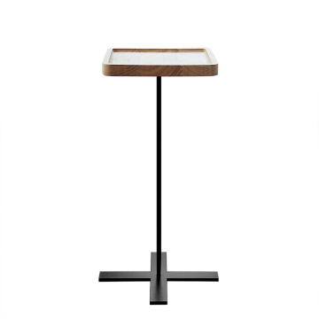 Square round rubber wrought iron furniture coffee table