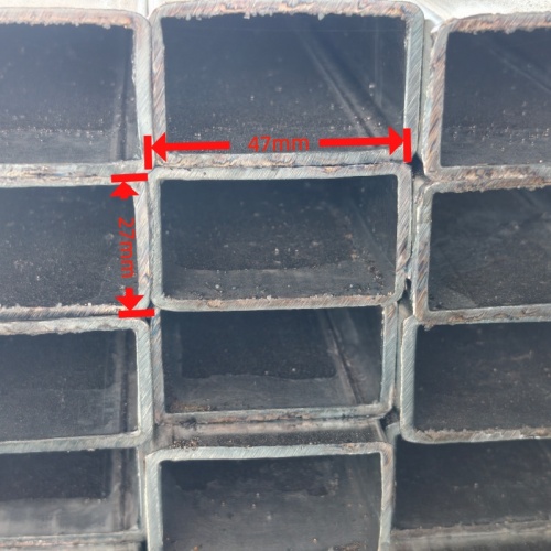Langlebiges verzinktes Vierkantrohr 27 x 47 x 1,7 mm