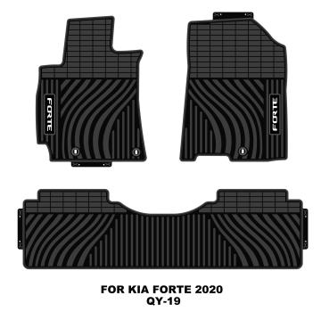 Affronta Easy Pulisci per fodera per pavimenti durevoli 2D tappetini per auto in lattice per Kia Forte 2020