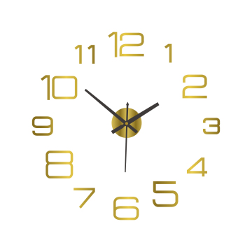 Large Modern Mute DIY 3D Wall Clock for Living Room and Home Office Decor