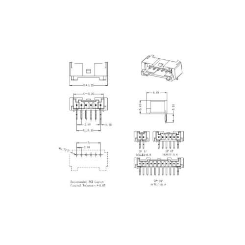 2.00mm DIP Wafer Connector Right Angle