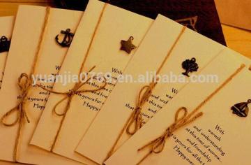 New Year greeting cards retro cute Korean bronze decorative handmade rope Spring Festival Creative Gift Birthday general busines