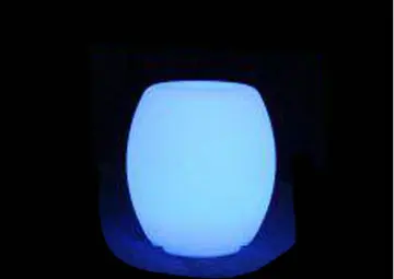 Outdoor RGB Rechargeable PE Glowing Bar LED Drum Chair