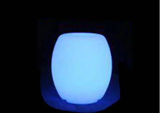 Outdoor RGB Rechargeable PE Glowing Bar LED Drum Chair