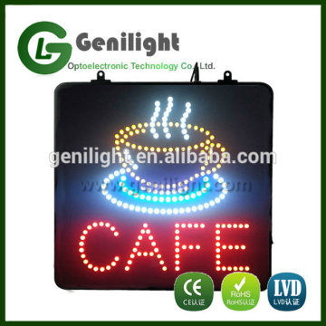 hanging neon light restaurant cafe led window sign board designs