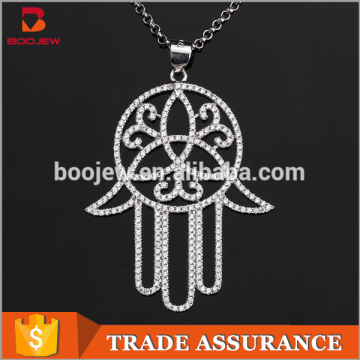 Boojew fashion jewelry accessories wholesale sales 925 sterling hand of fatima muslim pendant