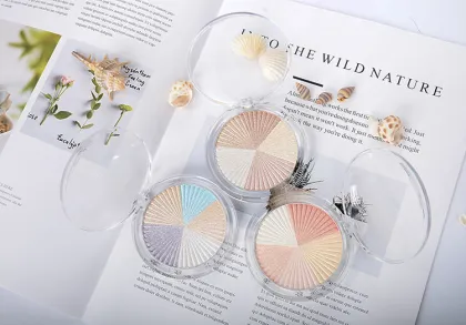 Customizable Natural Shimmer Highlight Palette with Eyeshadows, Brightening Highlighters, and Contouring Shades