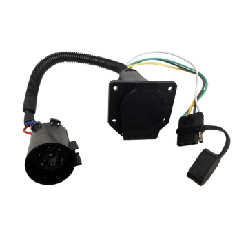 7 Pin Trailer Connector Kit - 4 Pin Flat Plug to 7 Pin Trailer Cable