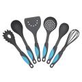 Cookware de goma del precio bajo de la manija de goma 6PCS