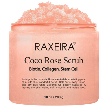 Nature Organic Coco Rose Scrub Exfoliating Salt Body Scrub for All Skin Types