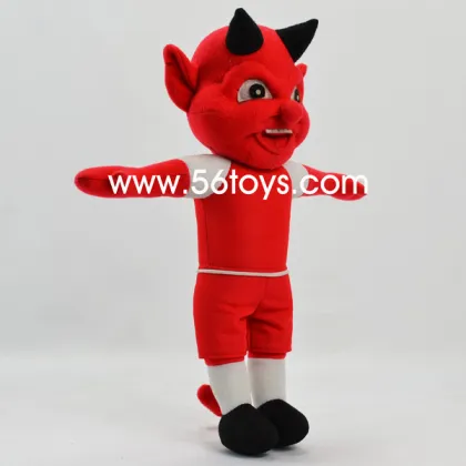 China factory custom plush toy soft stuffed plush red devil toy