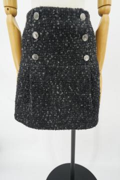 ladies skirt double breasted black color
