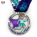 Medallas deportivas de carrera de carrera de 5k personalizadas