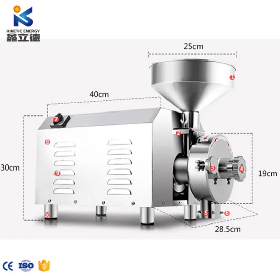 Stainless Steel Made Spice Grinder Rice Powder Flour Grinding Machine