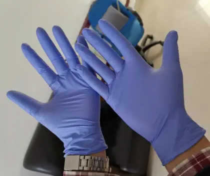 Disposable nitrile gloves with all certificate nitrile glove hot selling