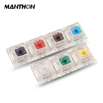 Cherry MX Switches: Silver, Red, Black, Blue, Brown, and Clear RGB Options
