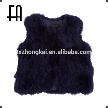 Factory wholesale price children's dyed rabbit fur vest /fur vest /fur gilet