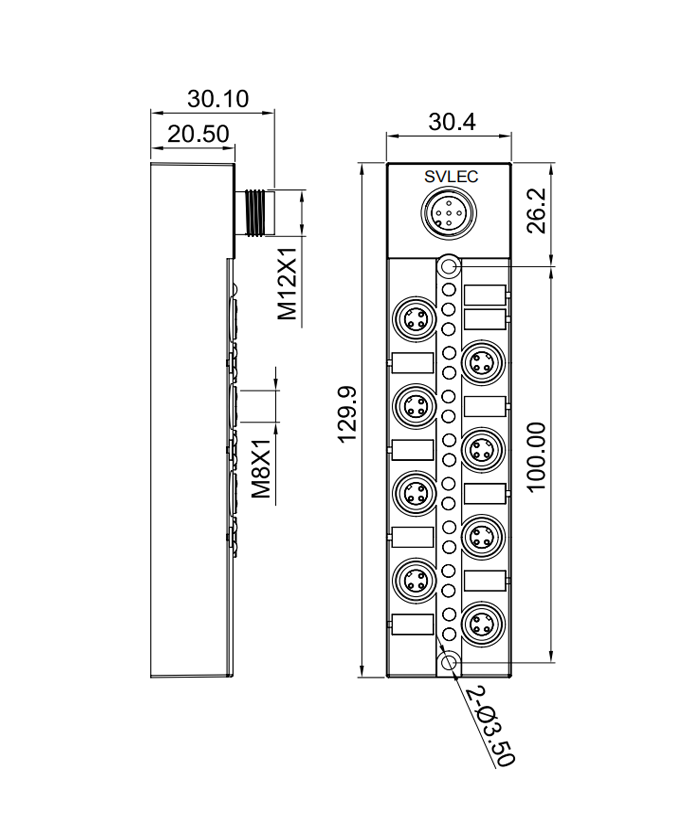 M8 Slave IO-Link Module