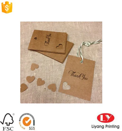 Fashion Kraft Paper Printed Tag for Clothes