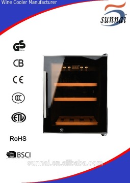 Best wine cooler 12 Bottles seamless stainless steel door compressor