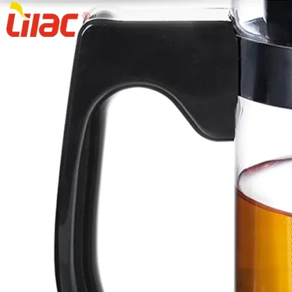 Lilac clear glass coffee/tea teapot kettle