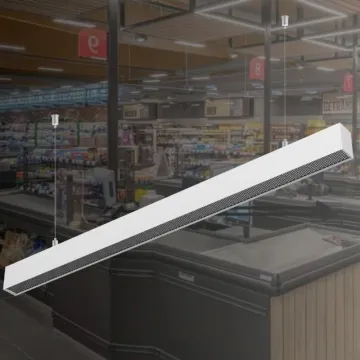 Customize Dimming LED Linear Light - Led Supermarket Hanging Light 40w/50w 3CCT 4ft/8ft Linkable Pendant