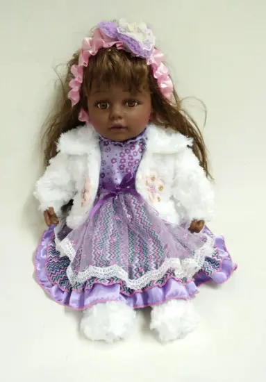 16" White Jacket Vinyl Doll