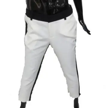 women\'s black and white casual pants