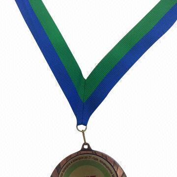 Medal Ribbon, Made of Polyeter, Various Colors and Widths are Available