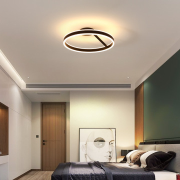 Creative LED Round Aluminum Dimming Ceiling Lamp with Acrylic Shade - 4 Color Options