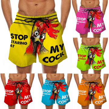 2025 Summer Harajuku 3D Tropic Coconut Trees Print Beach Shorts