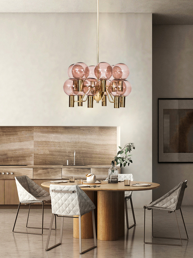 Pink Glass Vintage ChandelierofApplication Wall Chandelier