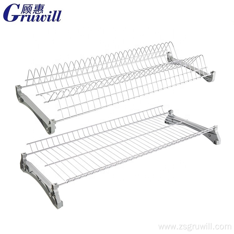 2Tier Kitchen Cabinet Storage Rack Dish Drying Rack